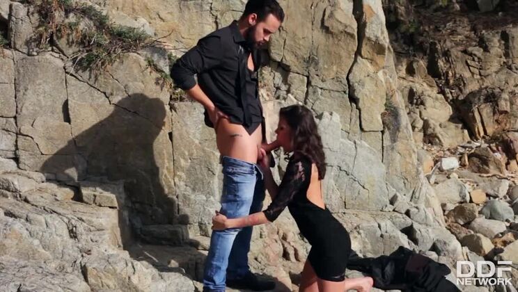 [OnlyBlowjob] - Russian Babe Verona Sky Sucks Dick in the Sun - Verona Sky