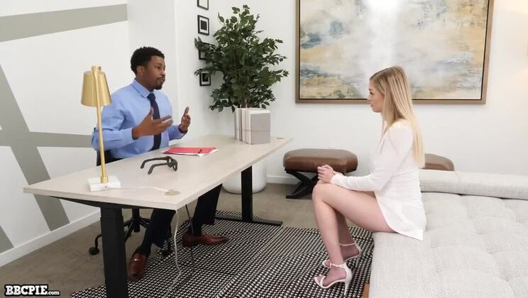 [BBCPie] - Blonde Takes A Huge Load In Creampie Therapy - Angel Youngs