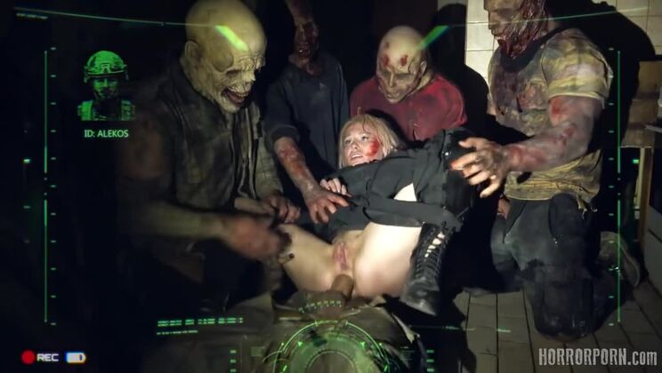 [HorrorPorn] - Zombie Strike: Rough Group Sex & Cumshot - Bri Klein