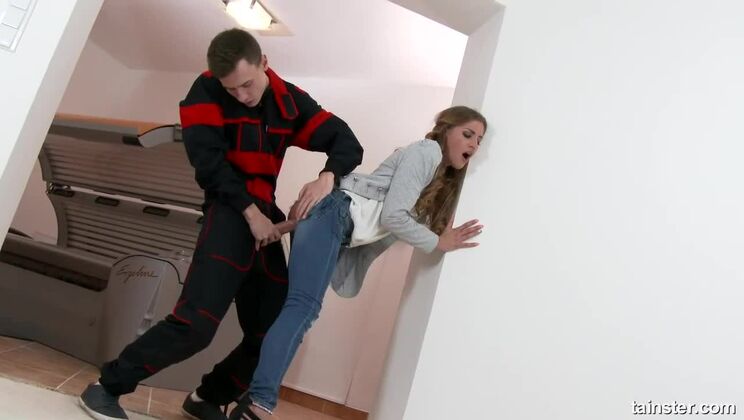 [Tainster] - Silvia Dellai - Denim Ripped Open Before Deep Throat - Silvia Dellai