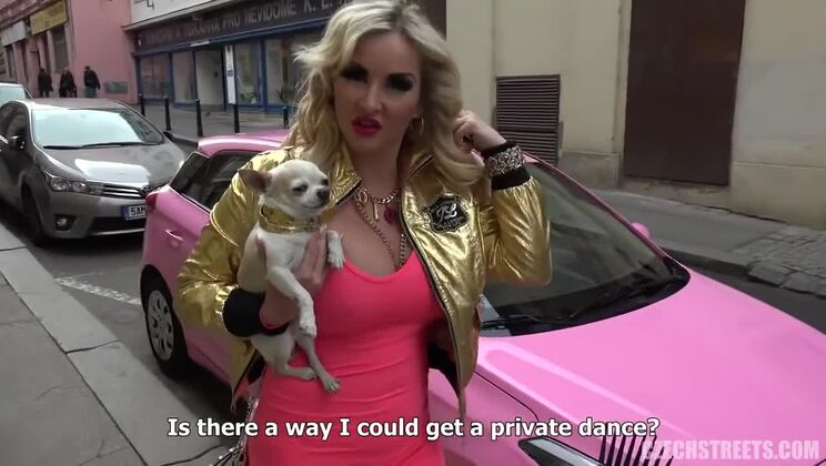 Blonde Czech Teen with Big Tits on Streets