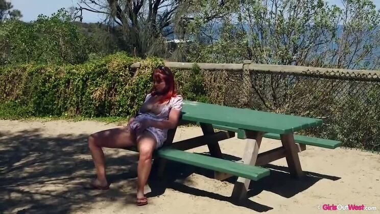 Cherie's Big Tits in Outdoor Fun