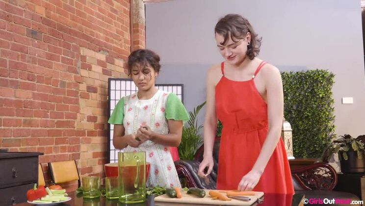 [GirlsOutWest] - Sexy Brunette Lesbians with Sex Toys - Rubi Valentine