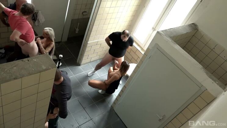 [BANG.com] - Natalie Hot's Wild Orgy in Public Toilet - Natalie Hot