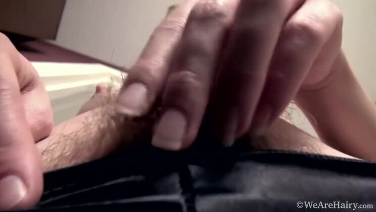 Lingerie Model Dani, a Sexy Blonde, Flaunts Her Hairy Bush