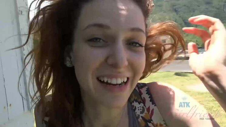 [ATKGirlfriends] - Hairy Pussy Emma Evins Takes Break for Rough Deepthroat - Emma Evins