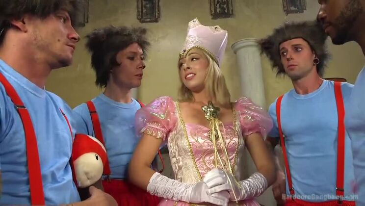 [HardcoreGangbang] - Blonde Princess Peach Gets Fucked Hard - Gage Sin - Zoey Monroe - John Johnson - Mr Pete - Owen Gray - Mark Wood