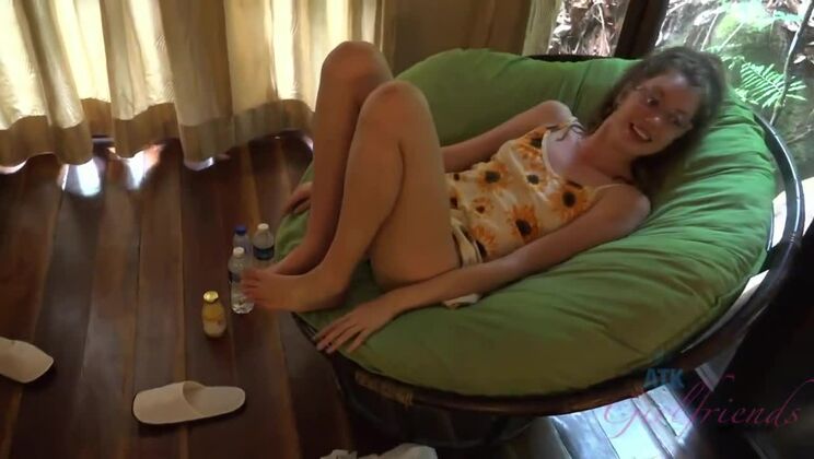 [ATKGirlfriends] - Elena Koshka’s wild outdoor BJ - Creampie surprise for lucky guy - Elena Koshka