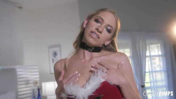 Blonde Babe Khloe Kapri's Wet Christmas Surprise