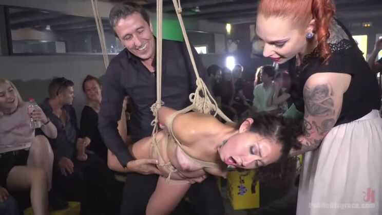 [PublicDisgrace] - Submissive Melody Petite Gets Dominated and Anal Fucked - Juan Lucho - Steve Holmes - Melody Petite - Silvia Ruby