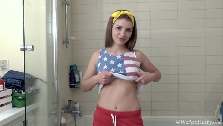 [WeAreHairy] - Gunita Undresses in Her Bathroom - Gunita