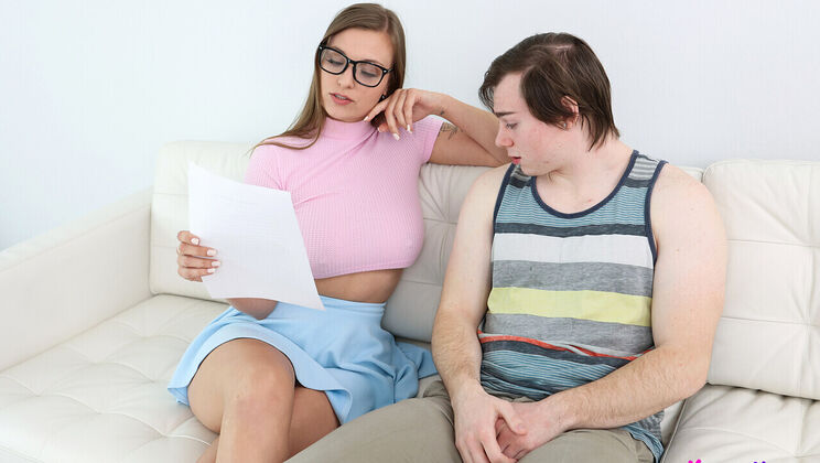 [YoungerMommy] - Big Tit Brunette MILF Tries to Concentrate