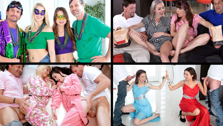 [TeamSkeetSelects] - Stepdaughter Swap Gangbang - Alison Rey Gets Destroyed