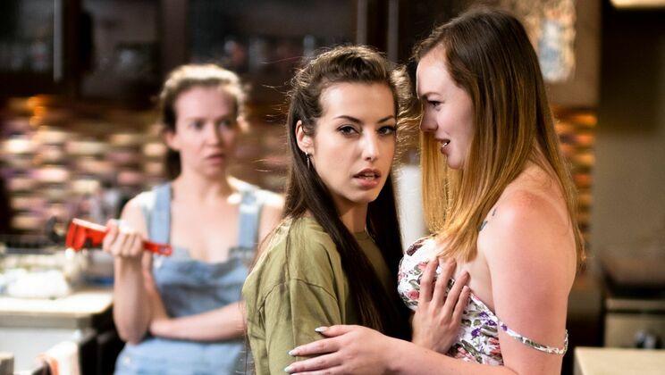 Lesbian Teens with Natural Big Tits