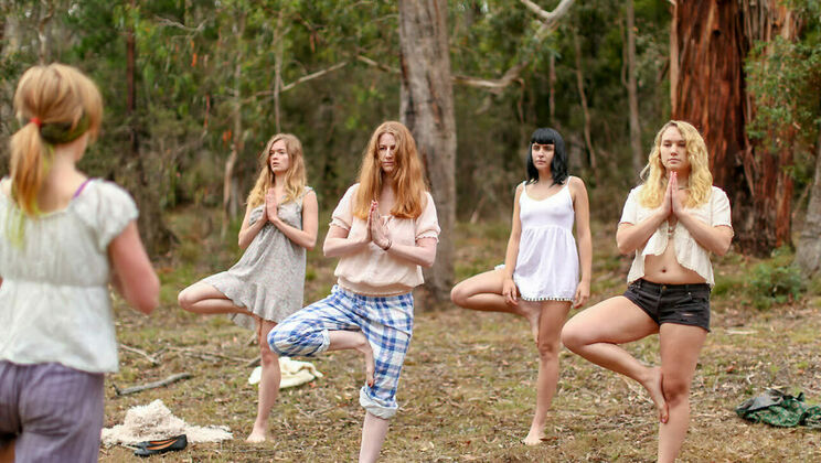 [SouthernSins] - Hairy Outdoor Yoga with Kim Cums - Laney - Kim Cums - Jane - Chloe B - Marina Lee