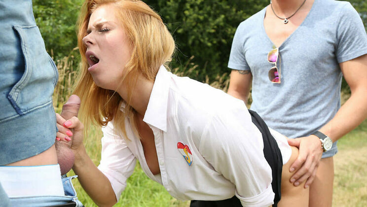 [YoungBusty] - Teen Redhead Chrissy Fox Takes Big Cock Outdoors - Chrissy Fox