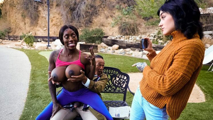 [Brazzers] - Big Tit Black Babe Gets Creampied Outdoors
