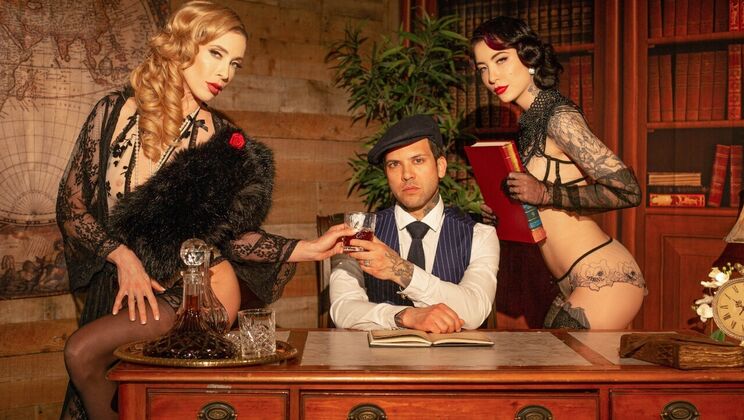 [Brazzers] - Blonde Bombshells Share Big Dick - Aiden Ashley - Charlotte Sartre - Small Hands