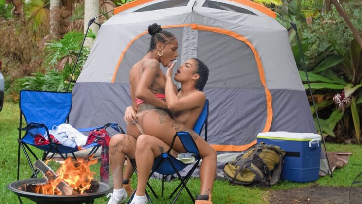 [RKPrime] - Natural Tits Lesbian Outdoor Encounter