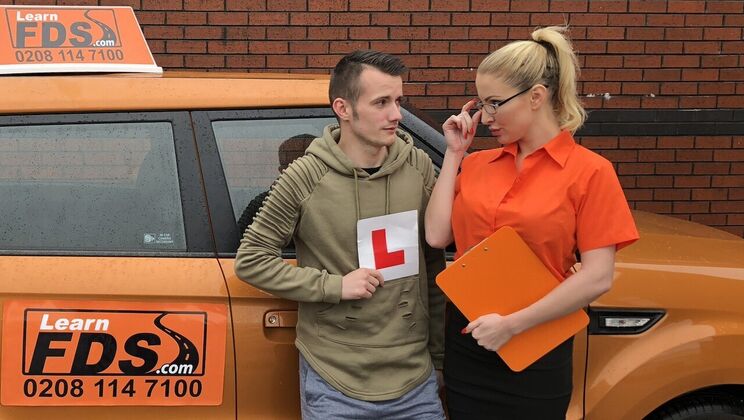 [FakeDrivingSchool] - Amateur Couple Has Car Sex After Exam