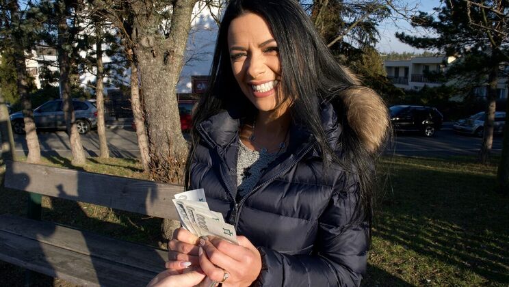 [PublicAgent] - Cumshot on Big Tits Babe in Reverse Cowgirl - Max Dior - Shalina Devine