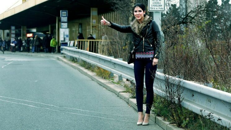 [StrandedTeens] - Czech Honey's Naughty Roadside Video - Lady Dee