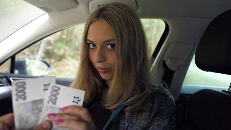 Russian Amateur Babe with Bald Pussy Enjoys Handjob