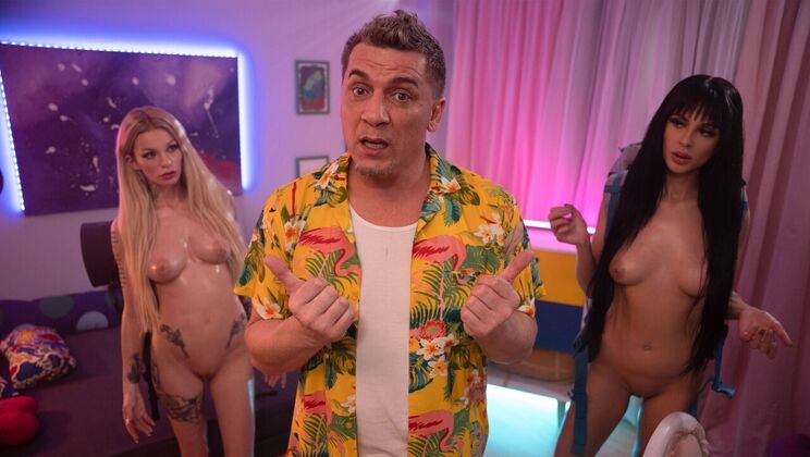 [FakeHostel] - Blonde, Brunette, and Tattooed: A Cosmic Threesome