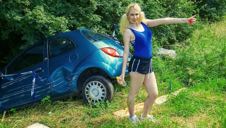 [StrandedTeens] - Blowjob and Facial for Hero in Outdoor - Grace Harper