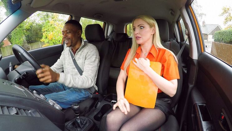 [FakeDrivingSchool] - POV Blowjob from Amateur with Big Black Cock - Mr Longwood