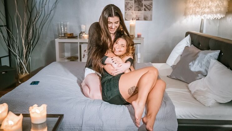 [Lesbea] - Amy and Marry's Lesbian Bedroom Adventure - Amy Red - Marry Morrgan