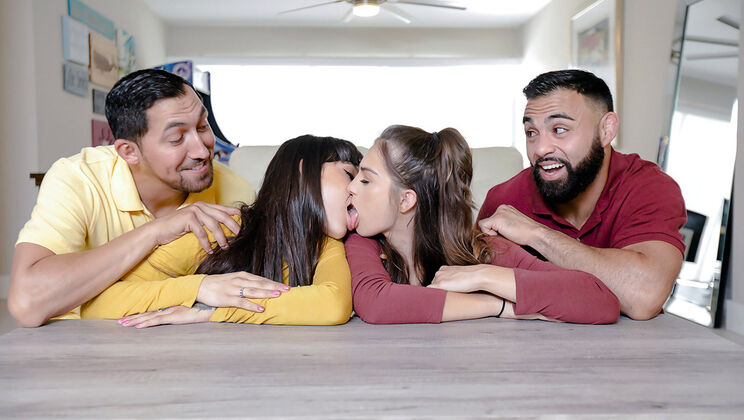 [DaughterSwap] - Stepdad And Daughter Swap Partners In Foursome Fun - Derrick Ferrari - Juan Largo - Sofie Reyez - Kitty Carrera