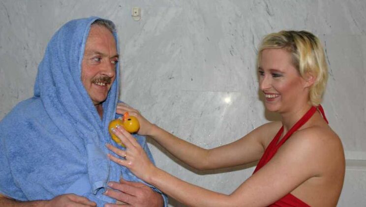 [Oldje] - Short Haired Blonde Takes Cock - Gustavo - Irenne