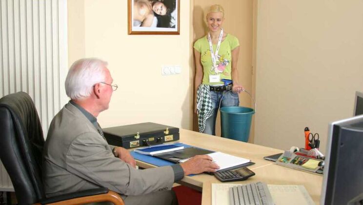 [Oldje] - Young Blonde in Big Tits Action - Barry - Anastazie