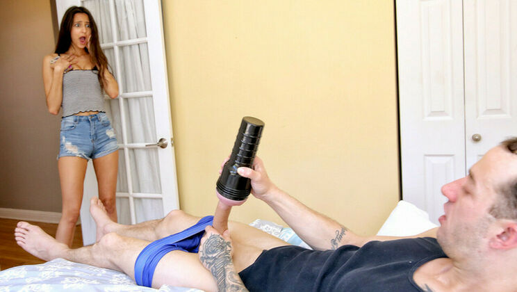 Brother's Massive Cock Excites Horny Step Sis