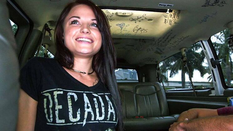 Handjob on the Bus for a Hot Ticket