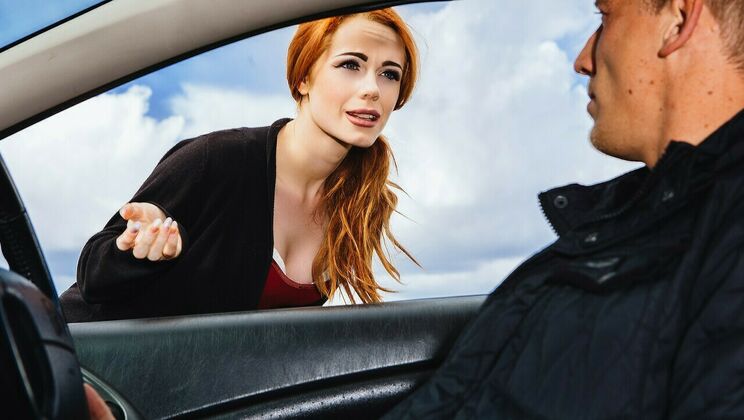 [StrandedTeens] - Redhead Teenager Ella Hughes Sucks Cock - Ella Hughes