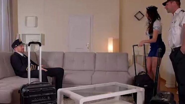 [PornWorld] - DP and Anal for Busty Stewardess in Hotel - Anissa Kate - Erik Everhard - David Perry
