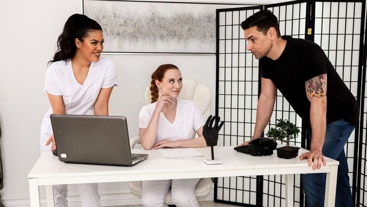 [FantasyMassage] - Tattooed Temptresses in Lesbian Threesome Fun