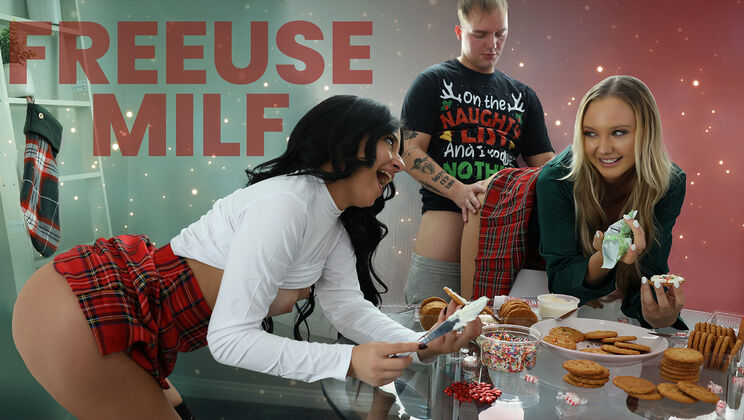 [FreeUseMilf] - Shaved Teens in Christmas Spirits - Paisley Porter - Joshua Lewis - Vanessa Marie