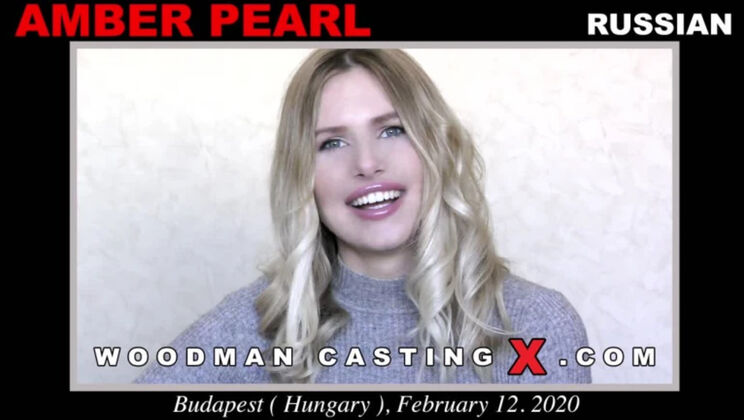 [WoodmanCasting] - Blonde Amber Pearl's Blowjob Extravaganza - Amber Pearl