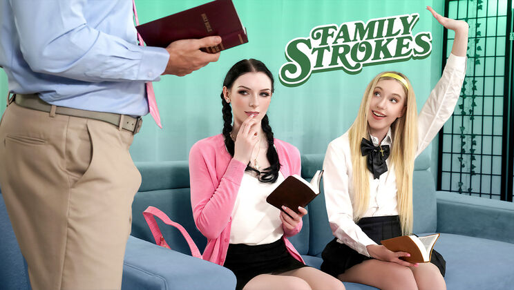 [FamilyStrokes] - Celestina Blooms' First Time Sex in Bible Study - Will Pounder - Kallie Taylor - Celestina Blooms