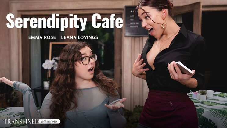[Transfixed] - Natural Tits Brunette in Cafe Fucks - Emma Rose - Leana Lovings