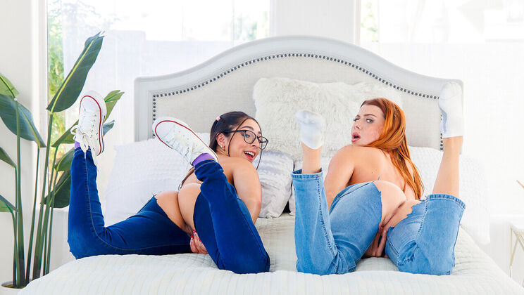 [StepSiblingsCaught] - Long Hair Beauties Ride Stepbro's Cock - Cowgirl Style - Victor Ray - Madison Wilde - Stella Luxx