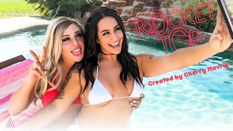 [ModelTime] - Blonde vs Brunette in Hardcore Outdoor Sex - Cherry Mavrik - Misty Meaner