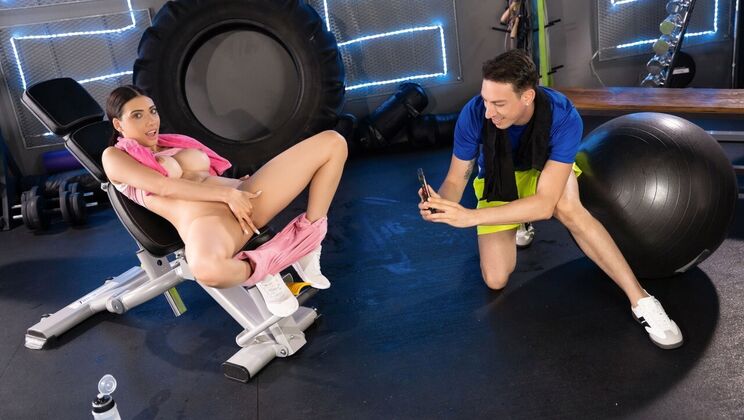 [FitnessRooms] - Wet Gym Fuck: Emily Pink Licks Pussy and Takes Facial - Emily Pink - Alexander Tda