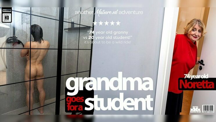 [Mature.nl] - 74yo slut Noretta begs for young cock - hardcore blowjob & doggy - Noretta - Koudai