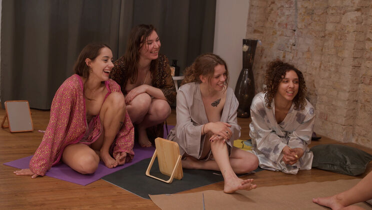 [Ersties] - Lesbian Orgy with Big Tits, Small Tits, and Tattoos - Lilith (Ersties) - July (Ersties) - Medea (Ersties) - Innana (Ersties) - Stella P (Ersties)