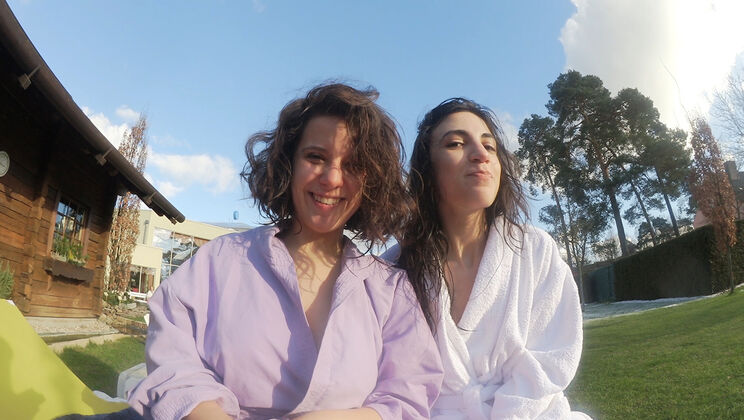 Magena & Agave - Hairy Brunettes in Steamy Public Action