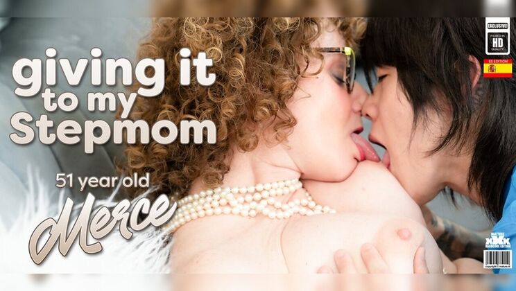 [Mature.nl] - Hot stepmom Merce seduces stepson for wild sofa and bed sex